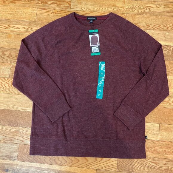 Banana Republic Men’s Soft Brush Waffle Knit Crew Pullover Red XL NWT - Picture 1 of 10